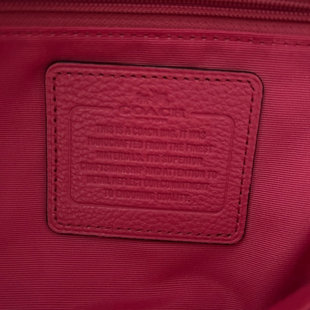 NEW COACH Authentic Kelsey Ruby Pink Pebbled Leather Bag - Picture 5 of 5
